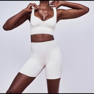 NEW!! For Love and Lemons Set Bra Biker Sports White ivory